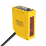 Banner Q60 Series Background Suppression, 2M Range Adjustable-Field Sensor, Adjust-Field Visible Red UniverVolt Range 200-1000 mm, Input 12-250V DC, or 24-250V AC Output Electromechanical Relay (SPDT) 2 m (6.5 ft) Cable, IP67, AC/DC, Universal, Acrylic, Q60VR3AFV1000